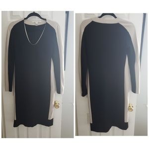 Diane von Furstenberg Black Beige Dress 8